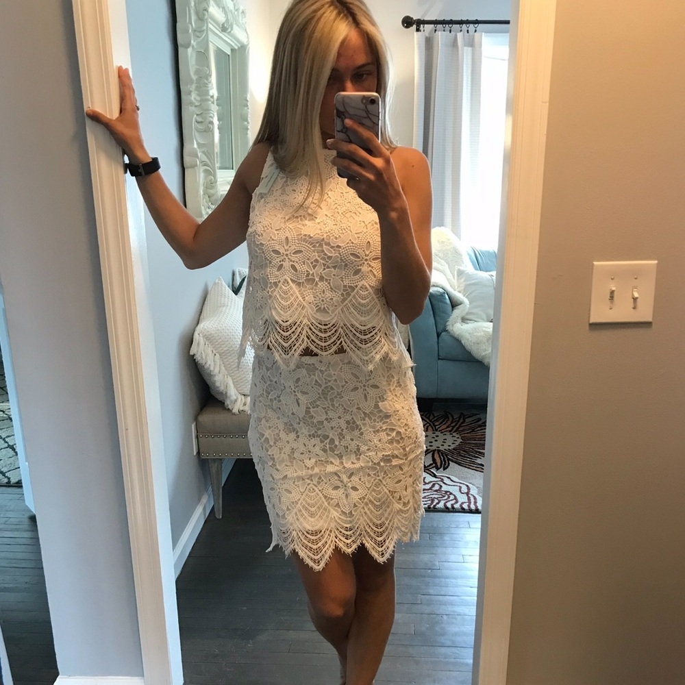 two piece lace outfit